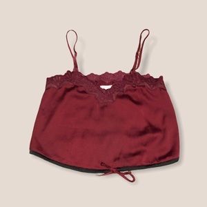 Honey punch boutique burgundy lace cami blouse